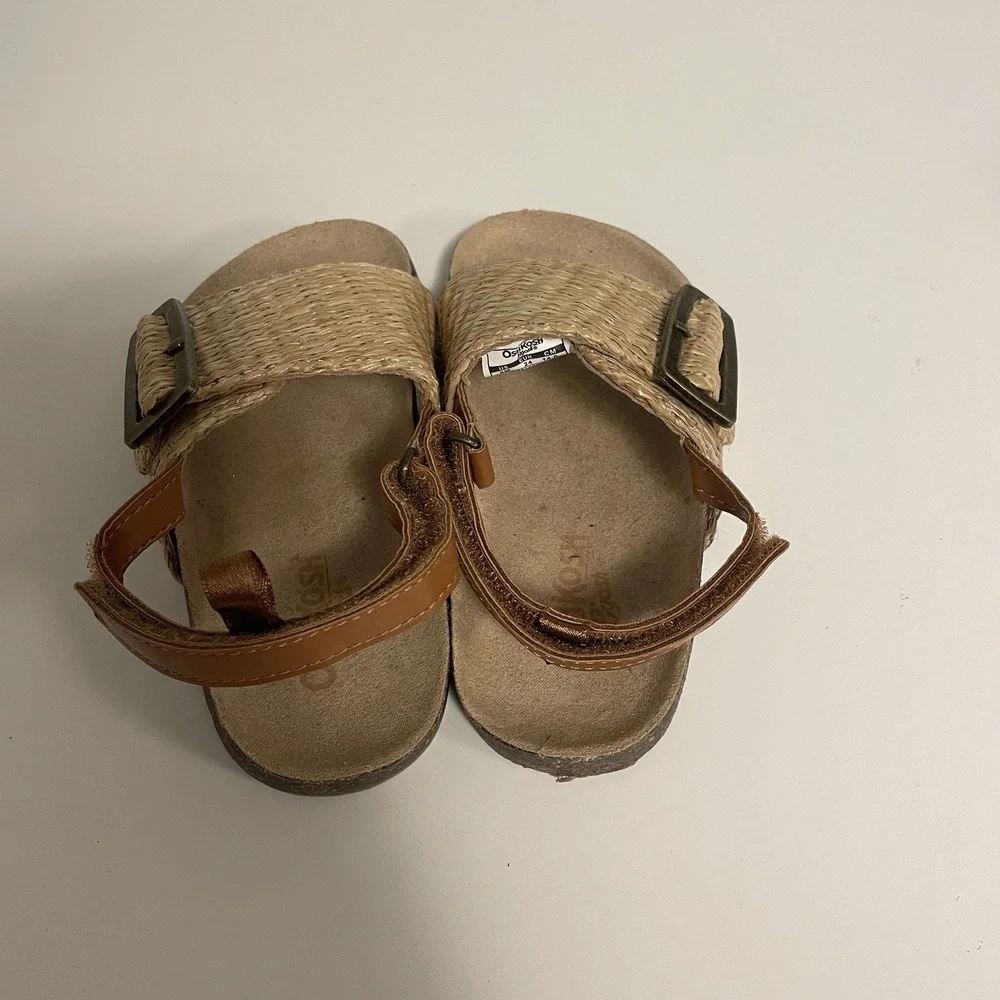 Oshkosh Baby Girl Sandals‎ 8M Buckle Summer Sundress Vacation Beach